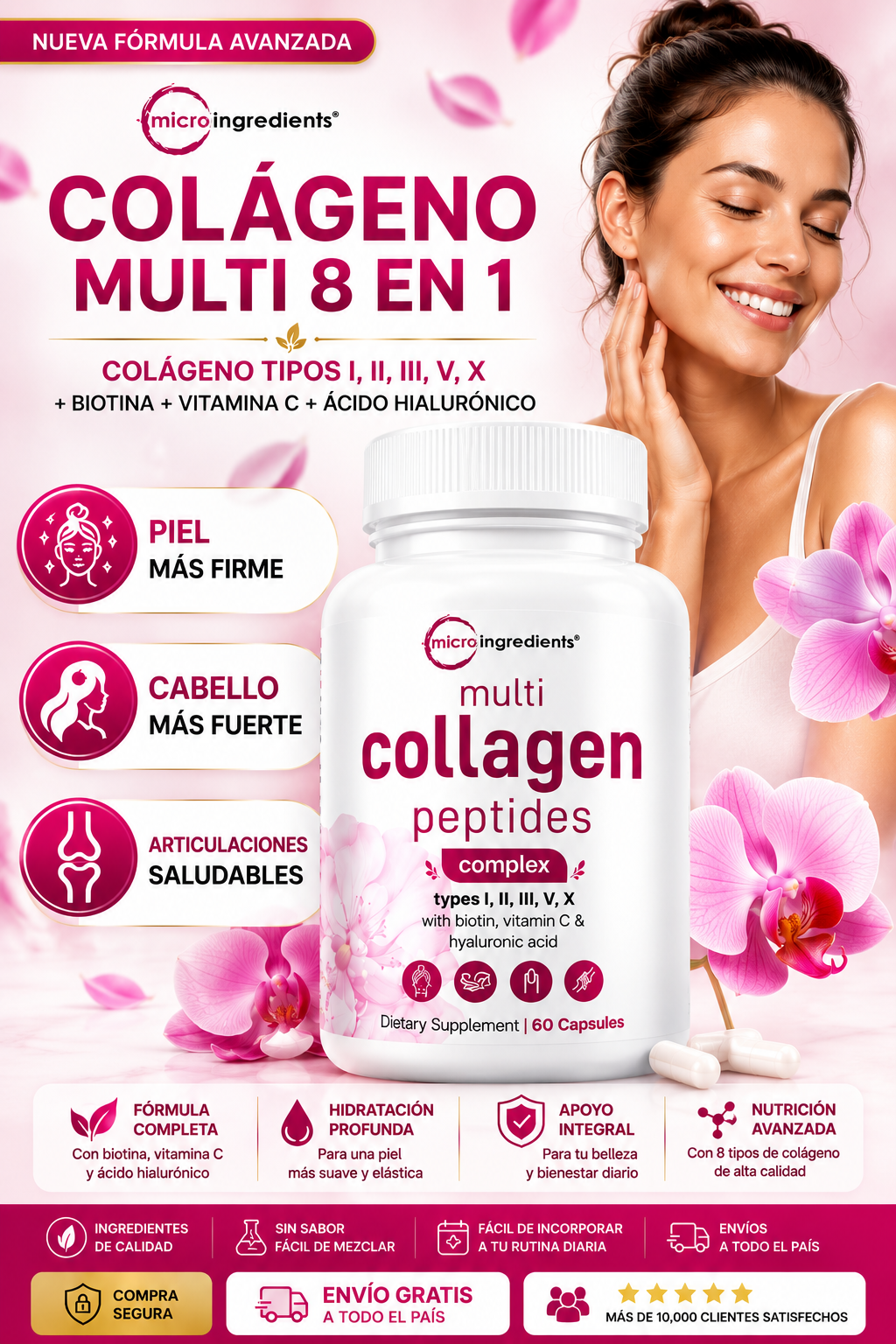 Multi Colágeno Peptides | Piel más firme, cabello fuerte y uñas saludables