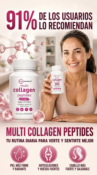 Multi Colágeno Peptides | Piel más firme, cabello fuerte y uñas saludables