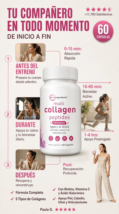 Multi Colágeno Peptides | Piel más firme, cabello fuerte y uñas saludables